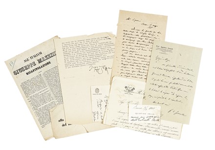 Corposissima raccolta miscellanea di lettere, biglietti, cartoline di personaggi del mondo della letteratura, filosofia, teatro, politica, musica ecc. insieme a documenti a stampa. Storia, Storia, Diritto e Politica  - Auction Libri, Autografi e Manoscritti - Libreria Antiquaria Gonnelli - Casa d'Aste - Gonnelli Casa d'Aste