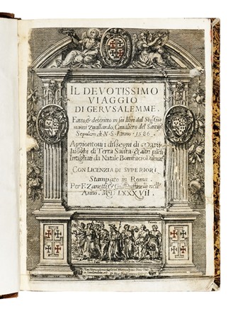  Zuallart Jean : Il devotissimo viaggio di Gerusalemme fatto, & descritto in sei libri... Geografia e viaggi  - Auction Libri, Autografi e Manoscritti - Libreria Antiquaria Gonnelli - Casa d'Aste - Gonnelli Casa d'Aste