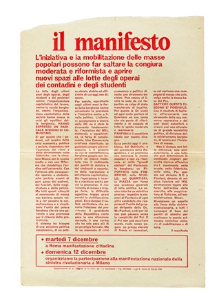 Raccolta di 9 manifesti cartacei originali del movimento studentesco milanese. Storia, Storia, Diritto e Politica  - Auction Libri, Autografi e Manoscritti - Libreria Antiquaria Gonnelli - Casa d'Aste - Gonnelli Casa d'Aste