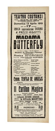 Raccolta di 68 locandine di melodrammi e balletti rappresentati al Teatro Costanzi di Roma.  - Asta Libri, Autografi e Manoscritti - Libreria Antiquaria Gonnelli - Casa d'Aste - Gonnelli Casa d'Aste