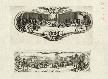  Jacques Callot  (Nancy, 1592 - 1635) : Descente de M. De Toyras en Lisle de R� / D�faite des Anglais / Les Rochelloys demandent pardon au Roy / L'entr�e du Roy a La Rochelle.  - Auction Arte Antica, Moderna e Contemporanea [parte I] - Libreria Antiquaria Gonnelli - Casa d'Aste - Gonnelli Casa d'Aste