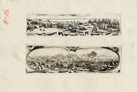  Jacques Callot  (Nancy, 1592 - 1635) : Descente de M. De Toyras en Lisle de R� / D�faite des Anglais / Les Rochelloys demandent pardon au Roy / L'entr�e du Roy a La Rochelle.  - Auction Arte Antica, Moderna e Contemporanea [parte I] - Libreria Antiquaria Gonnelli - Casa d'Aste - Gonnelli Casa d'Aste