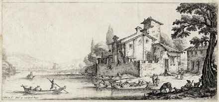  Jacques Callot  (Nancy, 1592 - 1635) : Le march� de la Place de l'Annonciade, � Florence / La promenade sur l'eau / L'Eventail (Battaglia del re Tessi e del re Tinta).  - Auction Arte Antica, Moderna e Contemporanea [parte I] - Libreria Antiquaria Gonnelli - Casa d'Aste - Gonnelli Casa d'Aste