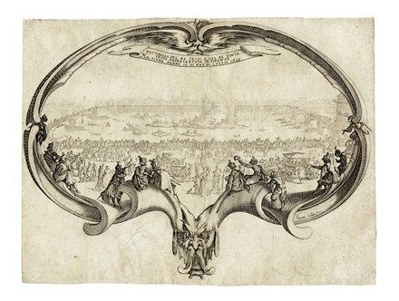  Jacques Callot  (Nancy, 1592 - 1635) : Le march� de la Place de l'Annonciade, � Florence / La promenade sur l'eau / L'Eventail (Battaglia del re Tessi e del re Tinta).  - Auction Arte Antica, Moderna e Contemporanea [parte I] - Libreria Antiquaria Gonnelli - Casa d'Aste - Gonnelli Casa d'Aste