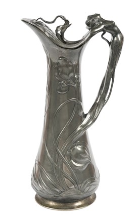  Autore non identificato : Caraffa lavorata con figura di sirena liberty.  - Asta Arte Antica, Moderna e Contemporanea [parte II] - Libreria Antiquaria Gonnelli - Casa d'Aste - Gonnelli Casa d'Aste