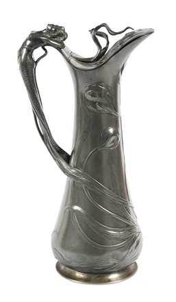  Autore non identificato : Caraffa lavorata con figura di sirena liberty.  - Asta Arte Antica, Moderna e Contemporanea [parte II] - Libreria Antiquaria Gonnelli - Casa d'Aste - Gonnelli Casa d'Aste