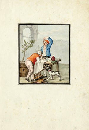  Scuola napoletana della fine del XVIII secolo inizi XIX : Ritratti di Persone Facete che Servono a divertire il Pubblico Napolitano.  - Asta Arte Antica, Moderna e Contemporanea [parte I] - Libreria Antiquaria Gonnelli - Casa d'Aste - Gonnelli Casa d'Aste