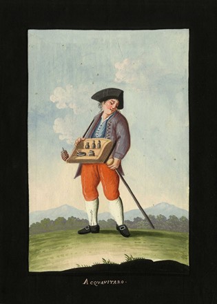  Scuola napoletana della fine del XVIII secolo inizi XIX : Ritratti di Persone Facete che Servono a divertire il Pubblico Napolitano.  - Asta Arte Antica, Moderna e Contemporanea [parte I] - Libreria Antiquaria Gonnelli - Casa d'Aste - Gonnelli Casa d'Aste