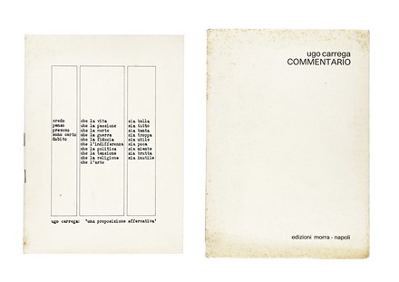  Ugo Carrega  (Genova, 1935 - Milano, 2014) : Lotto composto di 5 opere.  - Asta Arte Antica, Moderna e Contemporanea [parte II] - Libreria Antiquaria Gonnelli - Casa d'Aste - Gonnelli Casa d'Aste