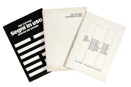  Ugo Carrega  (Genova, 1935 - Milano, 2014) : Lotto composto di 5 opere.  - Asta Arte Antica, Moderna e Contemporanea [parte II] - Libreria Antiquaria Gonnelli - Casa d'Aste - Gonnelli Casa d'Aste