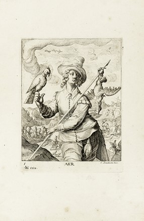  Zacharias Dolendo  (Leida,, 1561 - 1601) [attribuito a] : Aer / Aqua / Terra / Ignis.  - Asta Arte Antica, Moderna e Contemporanea [parte I] - Libreria Antiquaria Gonnelli - Casa d'Aste - Gonnelli Casa d'Aste