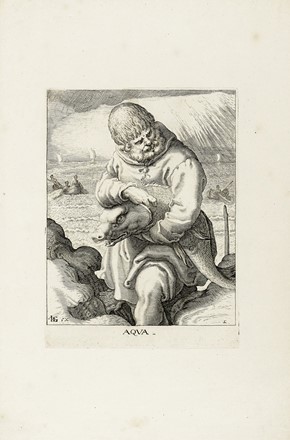  Zacharias Dolendo  (Leida,, 1561 - 1601) [attribuito a] : Aer / Aqua / Terra / Ignis.  - Asta Arte Antica, Moderna e Contemporanea [parte I] - Libreria Antiquaria Gonnelli - Casa d'Aste - Gonnelli Casa d'Aste