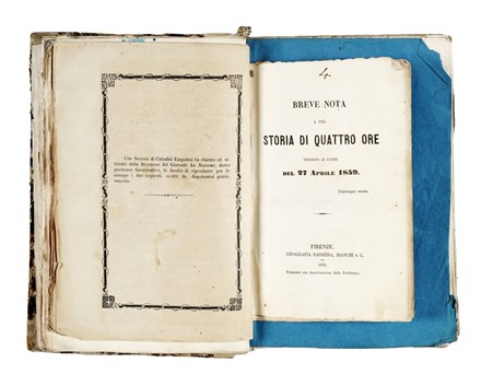 Due volumi miscellanei contenenti opuscoli a stampa e alcune carte manoscritte di ambito politico, religioso, storico e  letterario.  - Asta Libri, Autografi e Manoscritti - Libreria Antiquaria Gonnelli - Casa d'Aste - Gonnelli Casa d'Aste