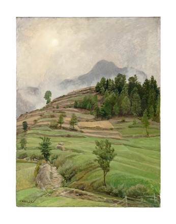  Adolfo Giuseppe Rolla  (Buenos Aires, 1899 - Torino, 1967) : Settembre a Torgnon.  - Asta Arte Antica, Moderna e Contemporanea [parte II] - Libreria Antiquaria Gonnelli - Casa d'Aste - Gonnelli Casa d'Aste