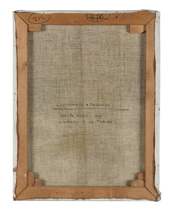  Adolfo Giuseppe Rolla  (Buenos Aires, 1899 - Torino, 1967) : Settembre a Torgnon.  - Asta Arte Antica, Moderna e Contemporanea [parte II] - Libreria Antiquaria Gonnelli - Casa d'Aste - Gonnelli Casa d'Aste