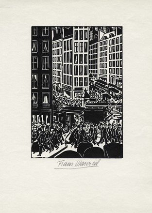  Autori vari : Lotto composto di 2 incisioni a tema cittadino.  Frans Masereel  (Blankenberge, 1889 - Avignone, 1972), Maurice Vlaminck (De)  (Paris, 1876 - Rueil la Gadeli�re, 1958)  - Asta Arte Antica, Moderna e Contemporanea [parte II] - Libreria Antiquaria Gonnelli - Casa d'Aste - Gonnelli Casa d'Aste