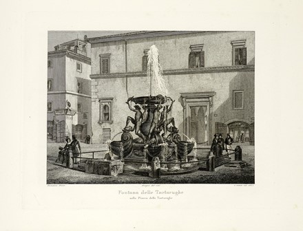  Domenico Amici  (Roma, 1808) : Raccolta delle principali vedute di Roma disegnate dal vero ed incise da Domenico Amici romano / Raccolta di trenta vedute degli obelischi, scelte fontane, e chiostri di Roma Disegnate dal vero ed incise in rame da Domenico Amici romano.  - Asta Arte Antica, Moderna e Contemporanea [parte I] - Libreria Antiquaria Gonnelli - Casa d'Aste - Gonnelli Casa d'Aste