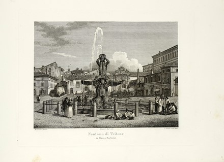  Domenico Amici  (Roma, 1808) : Raccolta delle principali vedute di Roma disegnate dal vero ed incise da Domenico Amici romano / Raccolta di trenta vedute degli obelischi, scelte fontane, e chiostri di Roma Disegnate dal vero ed incise in rame da Domenico Amici romano.  - Asta Arte Antica, Moderna e Contemporanea [parte I] - Libreria Antiquaria Gonnelli - Casa d'Aste - Gonnelli Casa d'Aste