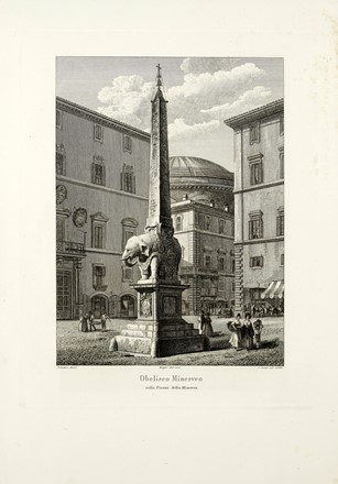  Domenico Amici  (Roma, 1808) : Raccolta delle principali vedute di Roma disegnate dal vero ed incise da Domenico Amici romano / Raccolta di trenta vedute degli obelischi, scelte fontane, e chiostri di Roma Disegnate dal vero ed incise in rame da Domenico Amici romano.  - Asta Arte Antica, Moderna e Contemporanea [parte I] - Libreria Antiquaria Gonnelli - Casa d'Aste - Gonnelli Casa d'Aste