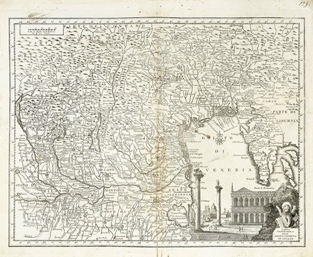  Guillaume De L'Isle  (Parigi,, 1675 - 1726, ) : Carta geografica dell'Stato veneto in'Italia / Carta geografica del Territorio Padovano / Carta geografica del territorio Trevigiano / Carta geografica della  provincia del Friuli.  - Auction Arte Antica, Moderna e Contemporanea [parte I] - Libreria Antiquaria Gonnelli - Casa d'Aste - Gonnelli Casa d'Aste