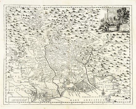  Guillaume De L'Isle  (Parigi,, 1675 - 1726, ) : Carta geografica dell'Stato veneto in'Italia / Carta geografica del Territorio Padovano / Carta geografica del territorio Trevigiano / Carta geografica della  provincia del Friuli.  - Auction Arte Antica, Moderna e Contemporanea [parte I] - Libreria Antiquaria Gonnelli - Casa d'Aste - Gonnelli Casa d'Aste