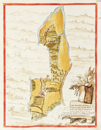  Cartografia, Geografia e viaggi : Raccolta di cabrei storici del territorio toscano.  - Auction Arte Antica, Moderna e Contemporanea [parte I] - Libreria Antiquaria Gonnelli - Casa d'Aste - Gonnelli Casa d'Aste