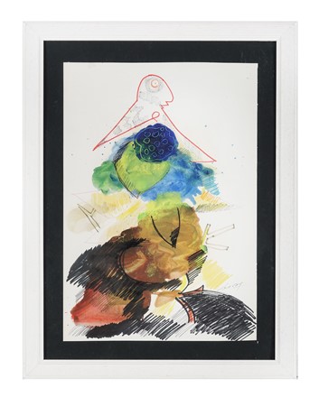  Gianni Dova  (Roma, 1925 - Pisa, 1991) : Senza titolo.  - Asta Arte Antica, Moderna e Contemporanea [parte II] - Libreria Antiquaria Gonnelli - Casa d'Aste - Gonnelli Casa d'Aste