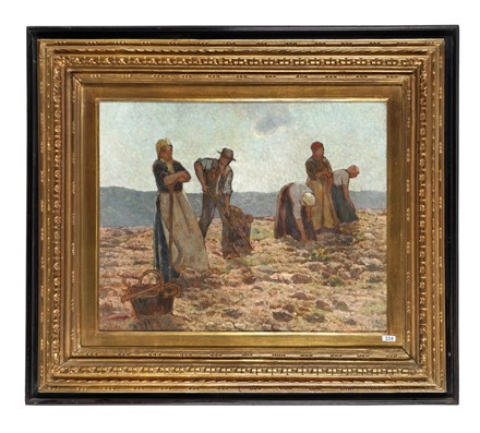  Adriano Baracchini Caputi  (Firenze, 1883 - Livorno, 1968) [attribuito a] : Contadini.  - Asta Arte Antica, Moderna e Contemporanea [parte II] - Libreria Antiquaria Gonnelli - Casa d'Aste - Gonnelli Casa d'Aste