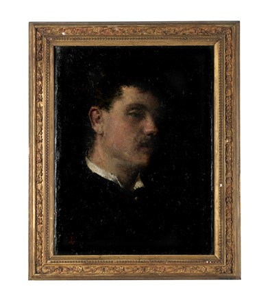  Giuseppe Barbaglia  (Milano, 1841 - Vedano al Lambro, 1910) : Ritratto virile.  - Asta Arte Antica, Moderna e Contemporanea [parte II] - Libreria Antiquaria Gonnelli - Casa d'Aste - Gonnelli Casa d'Aste