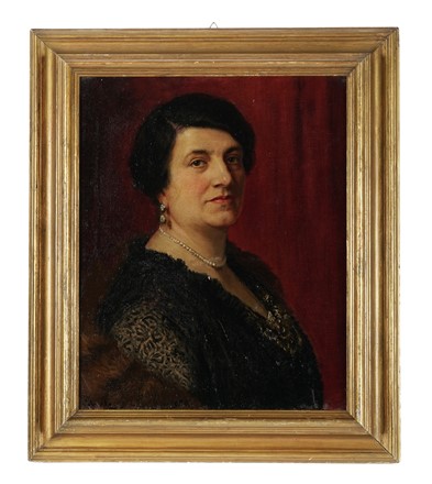  Edoardo Gioja  (Roma, 1862 - Londra, 1937) : Ritratto di signora.  - Asta Arte Antica, Moderna e Contemporanea [parte II] - Libreria Antiquaria Gonnelli - Casa d'Aste - Gonnelli Casa d'Aste