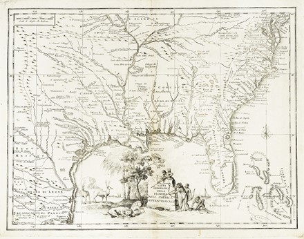  Guillaume De L'Isle  (Parigi,, 1675 - 1726, ) : Carta geografica del Canada nell'America Settentrionale / Carta geografica dela Florida nell'America Settentrionale.  - Asta Arte Antica, Moderna e Contemporanea [parte I] - Libreria Antiquaria Gonnelli - Casa d'Aste - Gonnelli Casa d'Aste