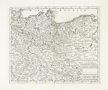  Guillaume De L'Isle  (Parigi,, 1675 - 1726, ) : Germania divisa in dieci circoli / Circolo di Baviera e di Austria / Circolo di Sassonia superiore / Carta del circolo di Sassonia inferiore / Circolo di Franconia e di Svevia / Circolo di Westfalia / Circoli superiore ed inferiore del Reno.  - Auction Arte Antica, Moderna e Contemporanea [parte I] - Libreria Antiquaria Gonnelli - Casa d'Aste - Gonnelli Casa d'Aste