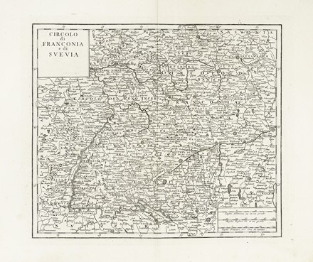  Guillaume De L'Isle  (Parigi,, 1675 - 1726, ) : Germania divisa in dieci circoli / Circolo di Baviera e di Austria / Circolo di Sassonia superiore / Carta del circolo di Sassonia inferiore / Circolo di Franconia e di Svevia / Circolo di Westfalia / Circoli superiore ed inferiore del Reno.  - Auction Arte Antica, Moderna e Contemporanea [parte I] - Libreria Antiquaria Gonnelli - Casa d'Aste - Gonnelli Casa d'Aste