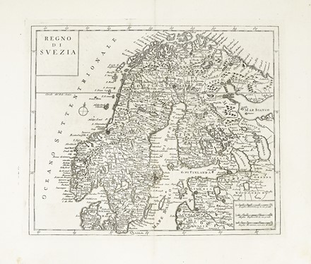  Guillaume De L'Isle  (Parigi,, 1675 - 1726, ) : Regno di Svezia / Regno di Danimarca.  - Asta Arte Antica, Moderna e Contemporanea [parte I] - Libreria Antiquaria Gonnelli - Casa d'Aste - Gonnelli Casa d'Aste
