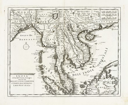  Guillaume De L'Isle  (Parigi,, 1675 - 1726, ) : Isole Filippine Ladrones e Moluccos o Isole delle Speziarie come anco Celebes & c. / India di la del Fiume Ganges overo di Malacca Siam Cambodia Chiampa Kochinkina Laos Pegu Ava & C. / Isole di Sunda Borneo Sumatra Iava Grande & c.  - Asta Arte Antica, Moderna e Contemporanea [parte I] - Libreria Antiquaria Gonnelli - Casa d'Aste - Gonnelli Casa d'Aste