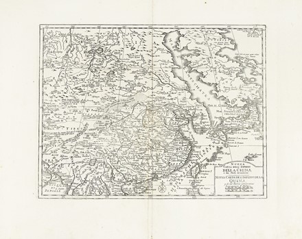  Guillaume De L'Isle  (Parigi,, 1675 - 1726, ) : Nuova carta dell' Imperio della China e dei Paesi circonvicini Nueva carta de l'Imperio de la Quina,y de las Tierras comarcanas / Imperio del Giappone.  - Auction Arte Antica, Moderna e Contemporanea [parte I] - Libreria Antiquaria Gonnelli - Casa d'Aste - Gonnelli Casa d'Aste
