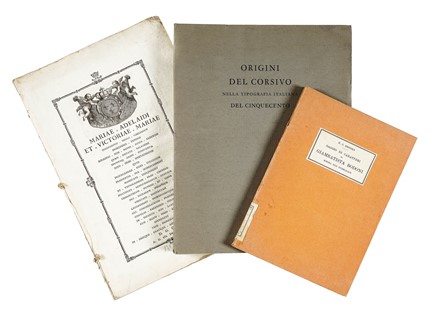 Mariae Adelaidi et Victoriae Mariae serenissimis Regni Galliarum principibus [...] quod Propagandae Fidei Collegium praesentia sua honestaverint [...] et typographiam [...] laudaverint...  - Asta Libri, Autografi e Manoscritti - Libreria Antiquaria Gonnelli - Casa d'Aste - Gonnelli Casa d'Aste