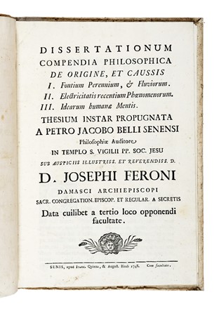 Dissertationum compendia philosophica...  - Asta Libri, Autografi e Manoscritti - Libreria Antiquaria Gonnelli - Casa d'Aste - Gonnelli Casa d'Aste