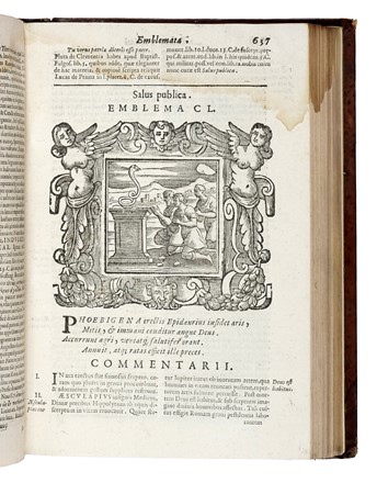 Alciati Andrea : Emblemata cum commentariis Claudii Minois I.C. Francisci Sanctii Brocensis, & notis Laurentii Pignorii...  Claude Mignault  ( - 1606), Lorenzo Pignoria, Francisco Sanchez de las Brozas  (1523 - 1600), Jacopo Ruffoni  - Asta Libri, Autografi e Manoscritti - Libreria Antiquaria Gonnelli - Casa d'Aste - Gonnelli Casa d'Aste