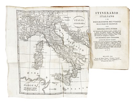  Vallardi Giuseppe : Itinerario italiano o sia descrizione dei viaggi per le strade pi� frequentate alle principali citt� d'Italia coll'indicazione delle distanze in poste, in miglia, in ore e minuti... Guida illustrata, Geografia e viaggi  - Auction Libri, Autografi e Manoscritti - Libreria Antiquaria Gonnelli - Casa d'Aste - Gonnelli Casa d'Aste