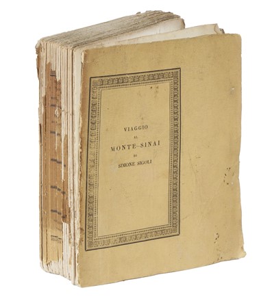  Sigoli Simone : Viaggio al monte Sinai... Geografia e viaggi  - Auction Libri, Autografi e Manoscritti - Libreria Antiquaria Gonnelli - Casa d'Aste - Gonnelli Casa d'Aste
