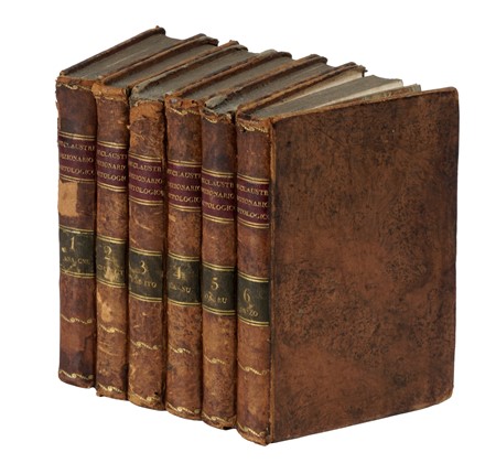  Claustre Andre (de) : Dizionario mitologico, ovvero della favola, storico, poetico, simbolico [...] Tomo primo (-sesto). Mitologia  - Auction Libri, Autografi e Manoscritti - Libreria Antiquaria Gonnelli - Casa d'Aste - Gonnelli Casa d'Aste