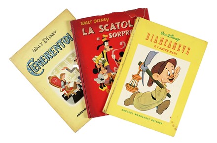  Disney Walter : Curiosa raccolta di 12 edizioni Disney (anni '50-'60).  Ninon Victor Max [pseud. di Accornero Testa Vittorio]  (Casale Monferrato, 1896 - Milano, 1982)  - Asta Libri, Autografi e Manoscritti - Libreria Antiquaria Gonnelli - Casa d'Aste - Gonnelli Casa d'Aste