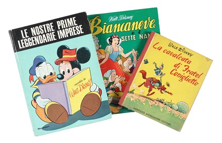  Disney Walter : Curiosa raccolta di 12 edizioni Disney (anni '50-'60).  Ninon Victor Max [pseud. di Accornero Testa Vittorio]  (Casale Monferrato, 1896 - Milano, 1982)  - Asta Libri, Autografi e Manoscritti - Libreria Antiquaria Gonnelli - Casa d'Aste - Gonnelli Casa d'Aste
