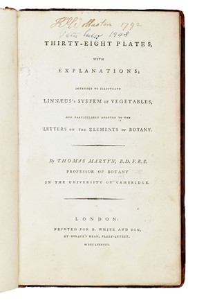  Martyn Thomas : Thirty-eight plates, with explanations... Botanica  - Auction Libri, Autografi e Manoscritti - Libreria Antiquaria Gonnelli - Casa d'Aste - Gonnelli Casa d'Aste