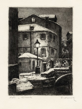  Autori vari : Lotto composto di 9 incisioni su Venezia.  Pericle Menin  (1880 - 1940), Guglielmo Baldassini  (1885 - 1952), Attilio Cavallini  (Noale, 1888 - Camnago Volta, 1946)  - Auction Arte Antica, Moderna e Contemporanea - Libreria Antiquaria Gonnelli - Casa d'Aste - Gonnelli Casa d'Aste