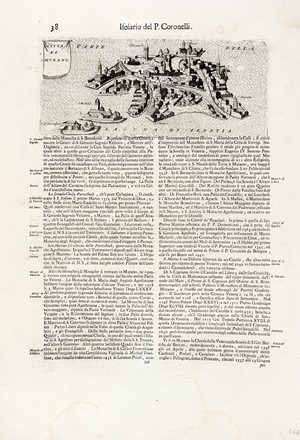  Vincenzo Maria Coronelli  (Venezia, 1650 - 1718) : Otto carte dall'Isolario Veneto con vedute di Isola di S.Giorgio in Venetia/Isola di S.Francesco nel deserto/S.Giacomo di Paludo/Citt� di Murano/Isola di S.Michiele/La Certosa di Venetia/Isola di S. Elena/Isola di S.Lazzaro/Isola di S. Maria delle Gratie  - Asta Arte Antica, Moderna e Contemporanea - Libreria Antiquaria Gonnelli - Casa d'Aste - Gonnelli Casa d'Aste