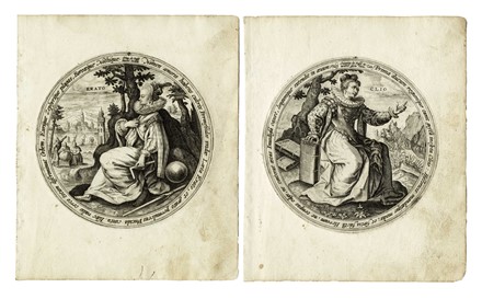  Crispijn Van de Passe de Oude  (Arnemuiden, 1564 - Utrecht, 1637) : Lotto composto da 7 incisioni raffiguranti le Muse.  - Asta Arte Antica, Moderna e Contemporanea - Libreria Antiquaria Gonnelli - Casa d'Aste - Gonnelli Casa d'Aste