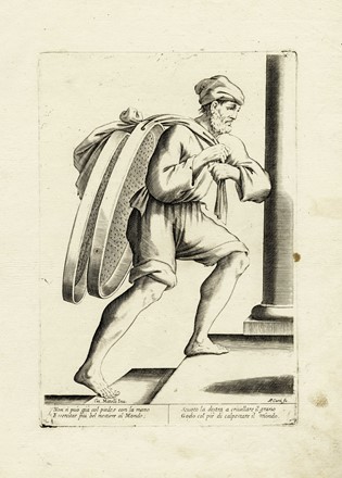  Francesco Curti  (Bologna, ) : Lotto composto di 8 incisioni dalla serie L'arti per via.  Giuseppe Maria Mitelli  (Bologna, 1634 - 1718)  - Asta Arte Antica, Moderna e Contemporanea - Libreria Antiquaria Gonnelli - Casa d'Aste - Gonnelli Casa d'Aste