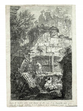  Autori vari : Lotto composto di 10 incisioni antiche.  Giovanni Battista Piranesi  (Mogliano Veneto, 1720 - Roma, 1778), F�lix Buhot  (Valognes, 1847 - Parigi, 1898), Giacomo Franco  (Venezia o Urbino, 1550 - Venezia, 1620), Marco Ricci  (Belluno, 1676 - Venezia, 1730)  - Asta Arte Antica, Moderna e Contemporanea - Libreria Antiquaria Gonnelli - Casa d'Aste - Gonnelli Casa d'Aste